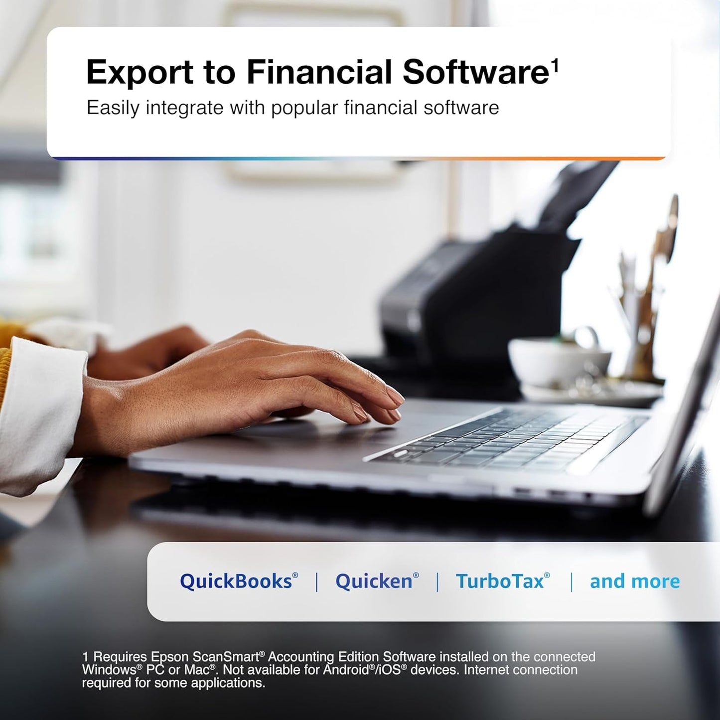 Epson RapidReceipt RR-600W Wireless Desktop Color 2-Sided Receipt & Document Scanner with ScanSmart AI PRO Receipt Management & PDF Software for PC & Mac, Touchscreen & 100-Page Auto Document Feeder