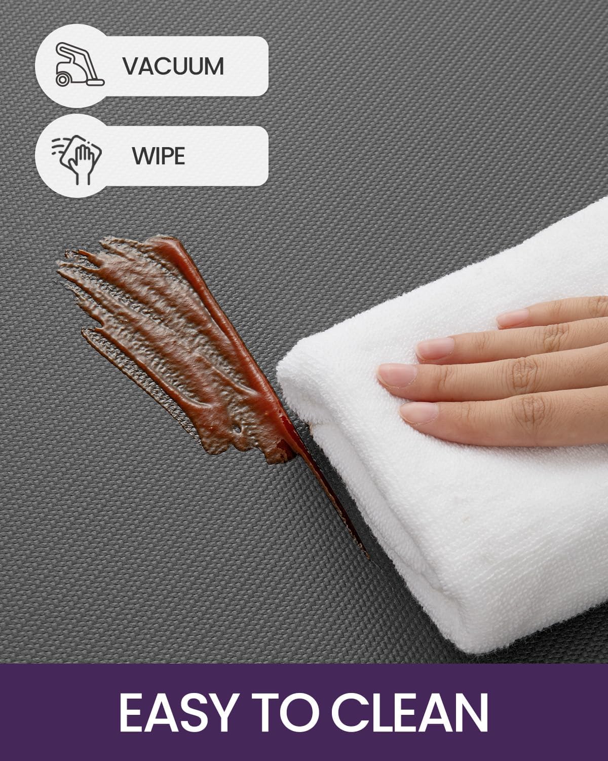 DEXI Kitchen Mat Cushioned Anti Fatigue, Non Slip Waterproof Comfort Standing Floor Rug for Kitchen, Office, Sink, Laundry, 70x20, Grey