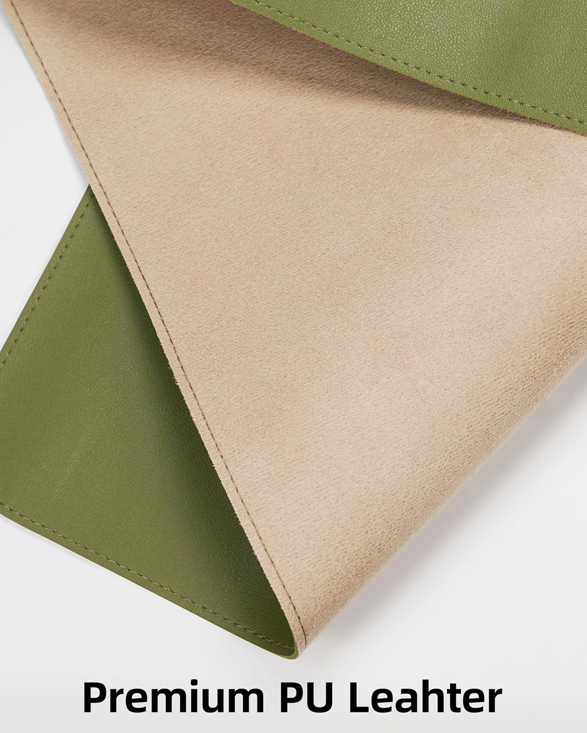 Desk Pad Mat - Leather Desk Pad Protector for Office and Home - Desk Organization and Accessories - Ideal for Large Mouse Pad and Desk Mats on Top of Desks(Green,31.5" x 15.7")