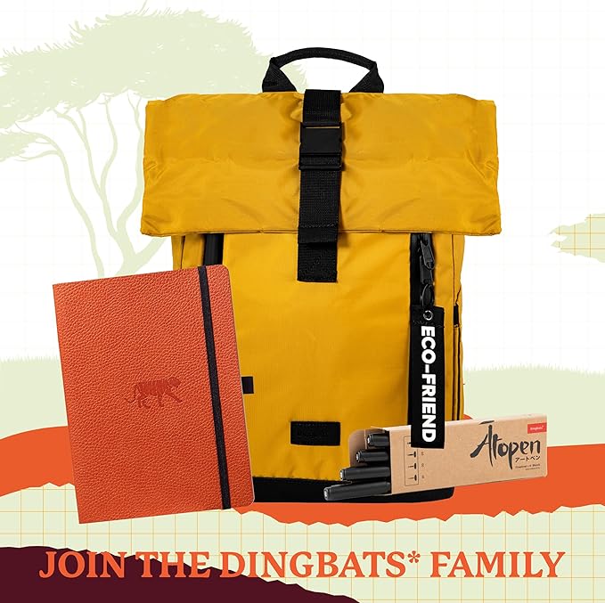 Dingbats A5 Wildlife Dotted Notebook Journal - Premium Vegan Leather Softcover Executive Journal for Women & Men - Work, Note Taking, Writing & Travel