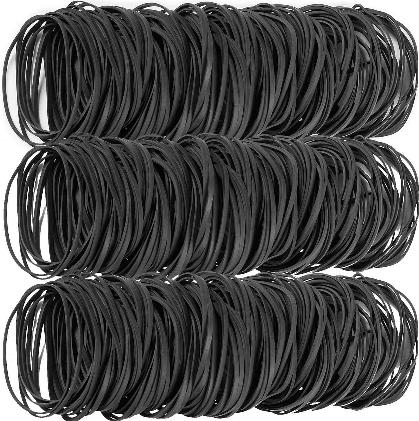 AMUU Black Tactical Rubber Bands Size 33 - 200 Pieces for Office Supply, Home, Money, File Folders - Strong Elastic Bands