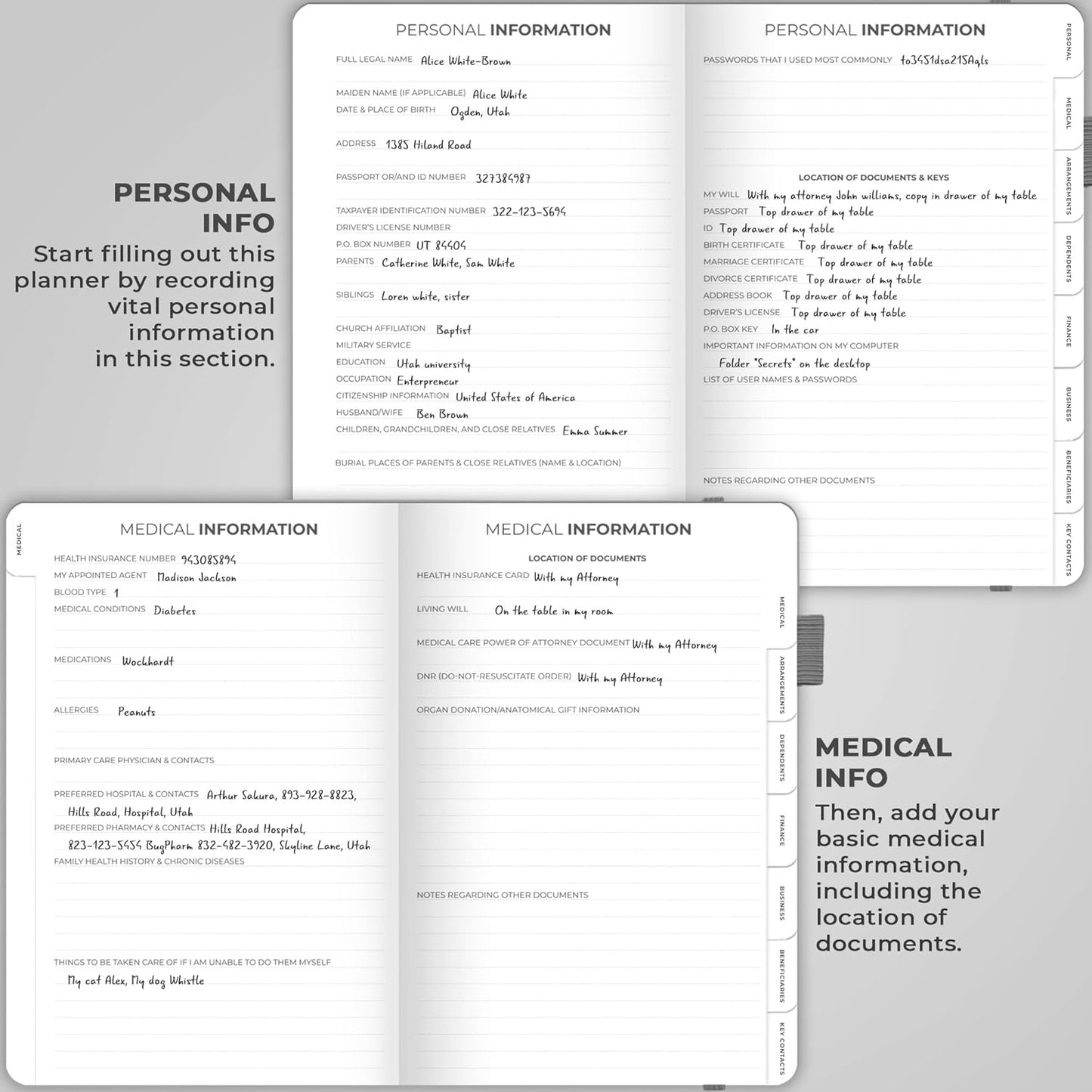 Clever Fox End of Life Planner – Final Arrangements Organizer for Beneficiary, Will Preparation, Last Wishes & Funeral Planning, A5 (Gray)