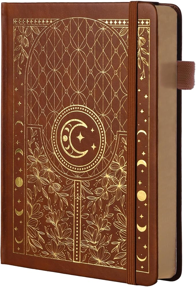 TIEFOSSI Bullet Dotted Journal Notebook, 160gsm 256 Numbered Thick Paper, A5 Hardcover Dotted Grid Diary for Women Men Work Writing, Bullet Dot Journaling, Drawing, 5.8 x 8.3 in