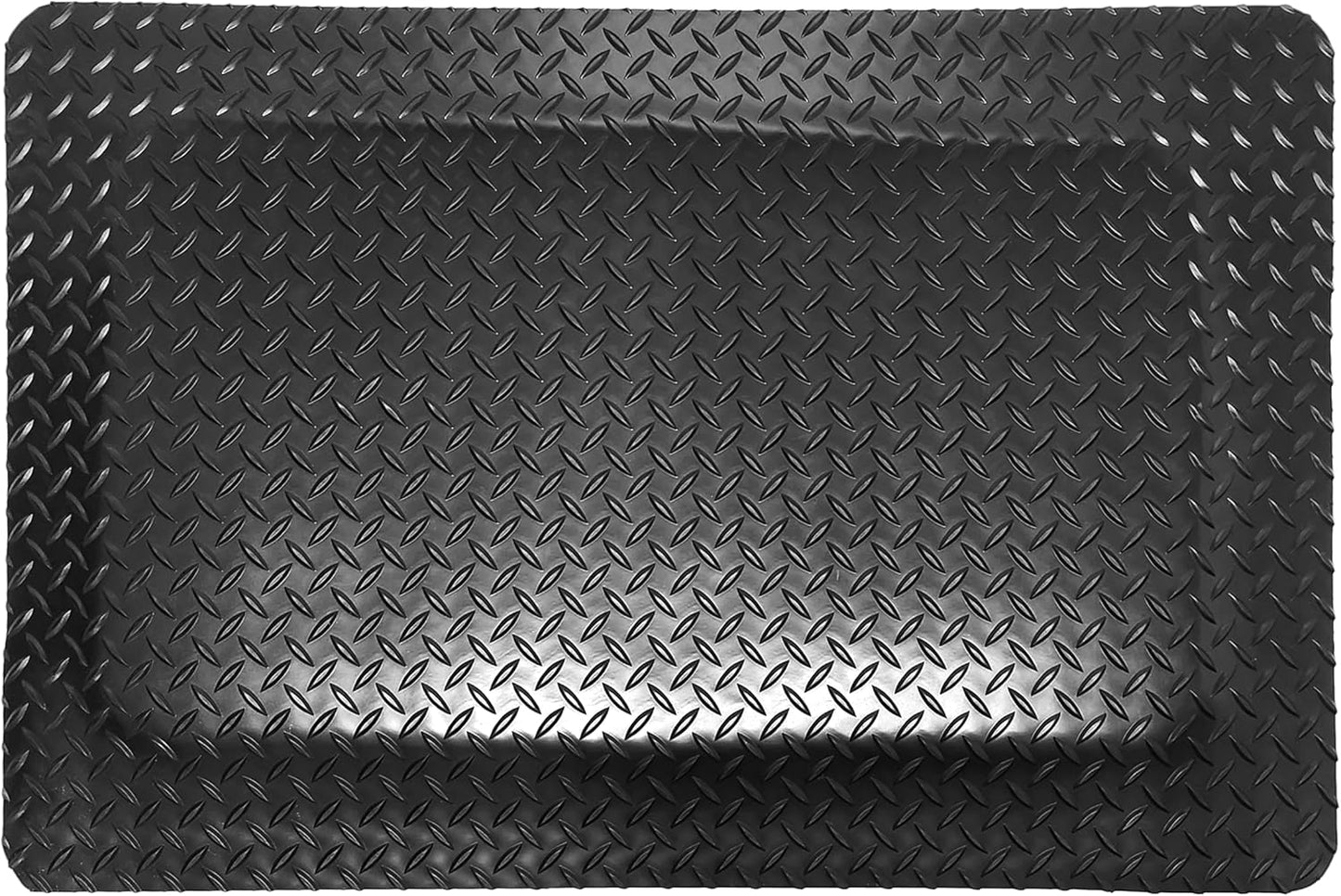 Rhino Mats, American Classic Diamond Anti-Fatigue Mats, Industrial Ergonomic Comfort Standing Mat for Work, Home, Garage, Office, Kitchen or Anywhere (Black 1" Thick, 3 FT. x 14 FT.)