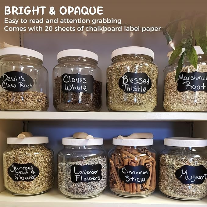 SFAIH White Liquid Chalk Marker Pen - 8 Wet Erase Chalkboard Markers for Blackboard, Signs, Windows, Glass, 4.5-6mm Reversible Tip & 0.7-1mm Fine Tip