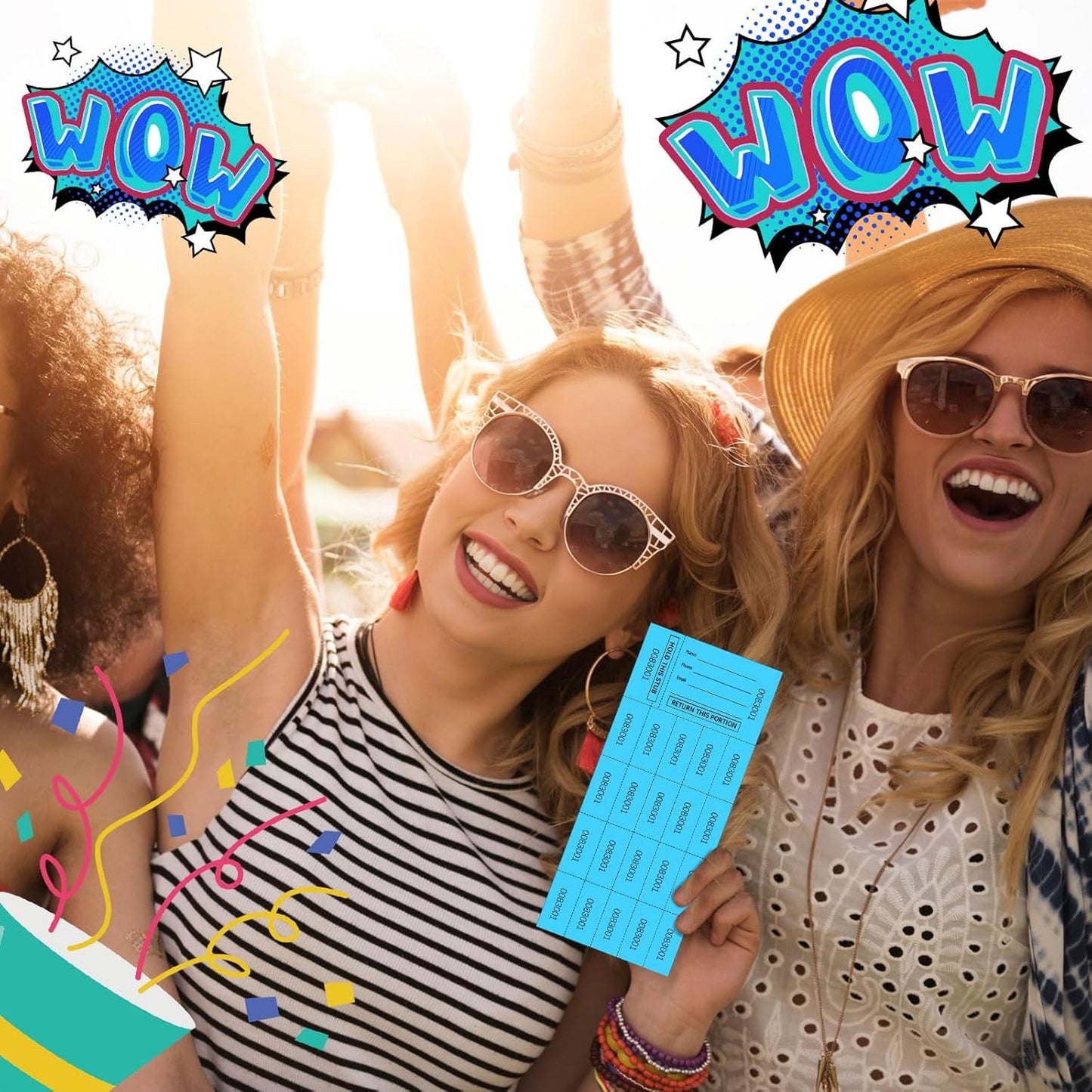 Kosiz 1000 Sheet 20 Bid Raffle Tickets Chinese Auction Tickets Sheets Auction Fundraiser Ticket Numbered with Name and Phone Number Per Sheet Raffle Tags for Silent Bidding (Lake Blue)