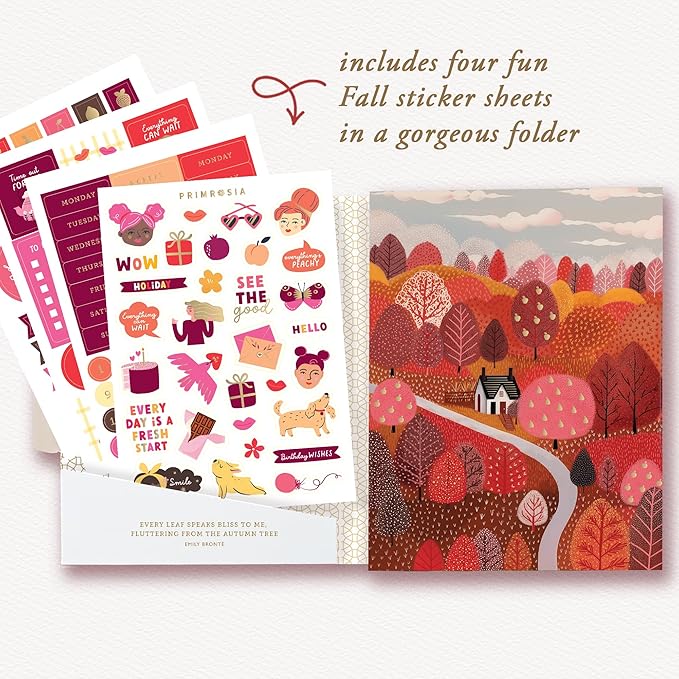 Primrosia 12 Dual Tip Watercolor Marker Pens - Fine Tip & Brush Tips, Professional Quality, 4 x Sticker Sheets, Blendable, Non-Toxic, Perfect for Calligraphy, Drawing & Coloring. (Woodlands)