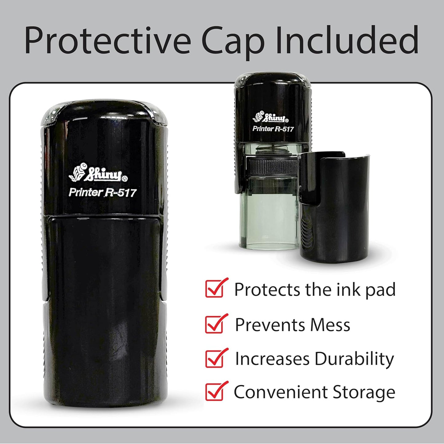 Shiny Smiley Face Teacher Stamp, Round Self Inking Stamp for Classroom, Blue Ink