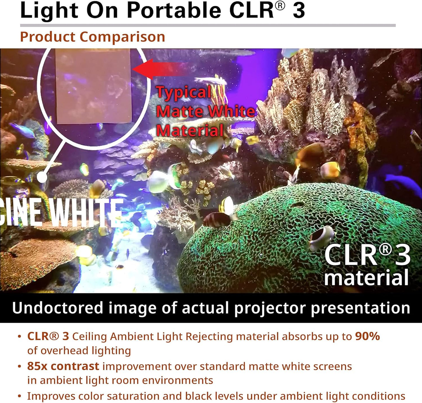 Elite Screens 60-Inch UST Portable Projector Screen with Stand, Foldable and Height Adjustable, 16:9 4K ALR Screen for Ultra Short Throw Projectors, Indoor Home Theater Movie Screen- LPS60H-CLR3