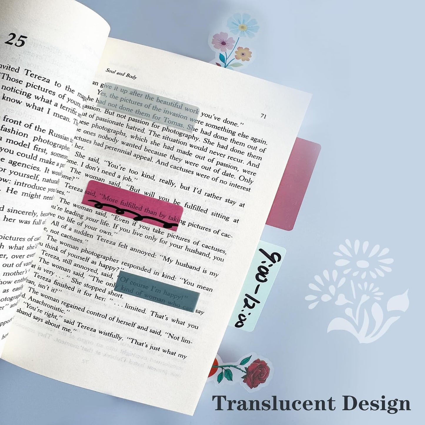 ELII 500 PCS Sticky Index Tabs 2 Inch Colorful Sticky Tabs for Notebooks, Page Markers Tabs for Binders