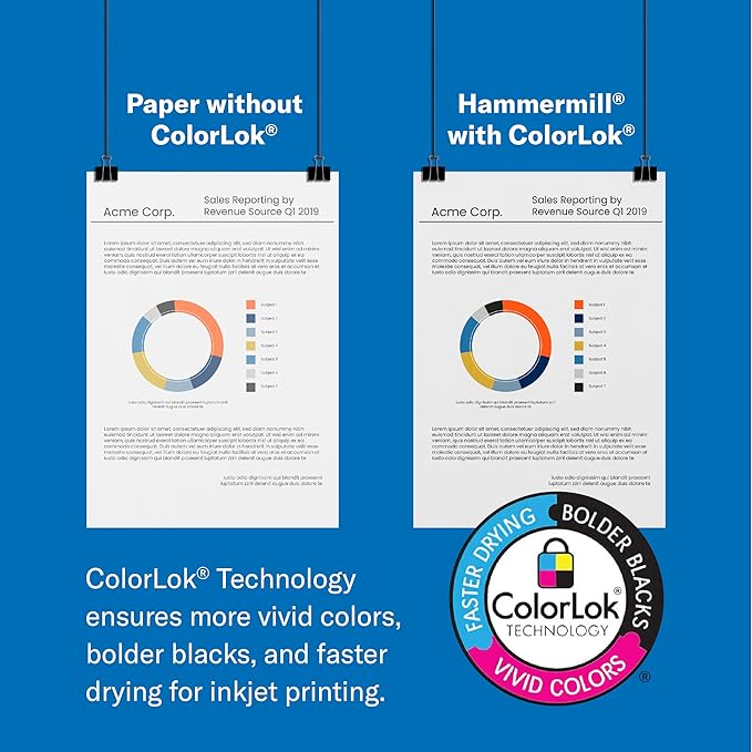 Hammermill Printer Paper, 20 lb Copy Paper, 3 Hole - 10 Ream (5,000 Sheets) - 92 Bright, Made in the USA, 105031C