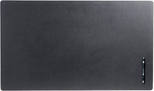 Dacasso Pad Without Side Rails Luxury Leather Blotter for Writing-Executive Desk Surface Protector, 34” x 20”, Black