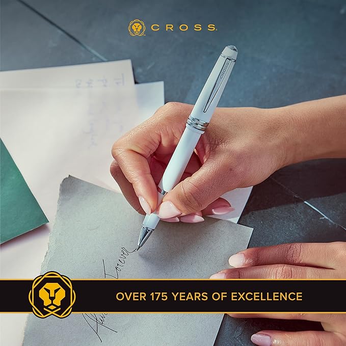 Cross Bailey Light Refillable Ballpoint Pen Presented in a Everyday Gift Box - Medium Point, Black Ink, Polished Green