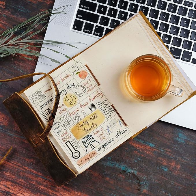 LEATHER VILLAGE Leather Bound Journal - Fuchsia, 11.5"X8.50", 220 Pages - Vintage Blank Paper Diary for Writing, Drawing, Sketchbook, and Travel Notebook - Ideal for Women and Men