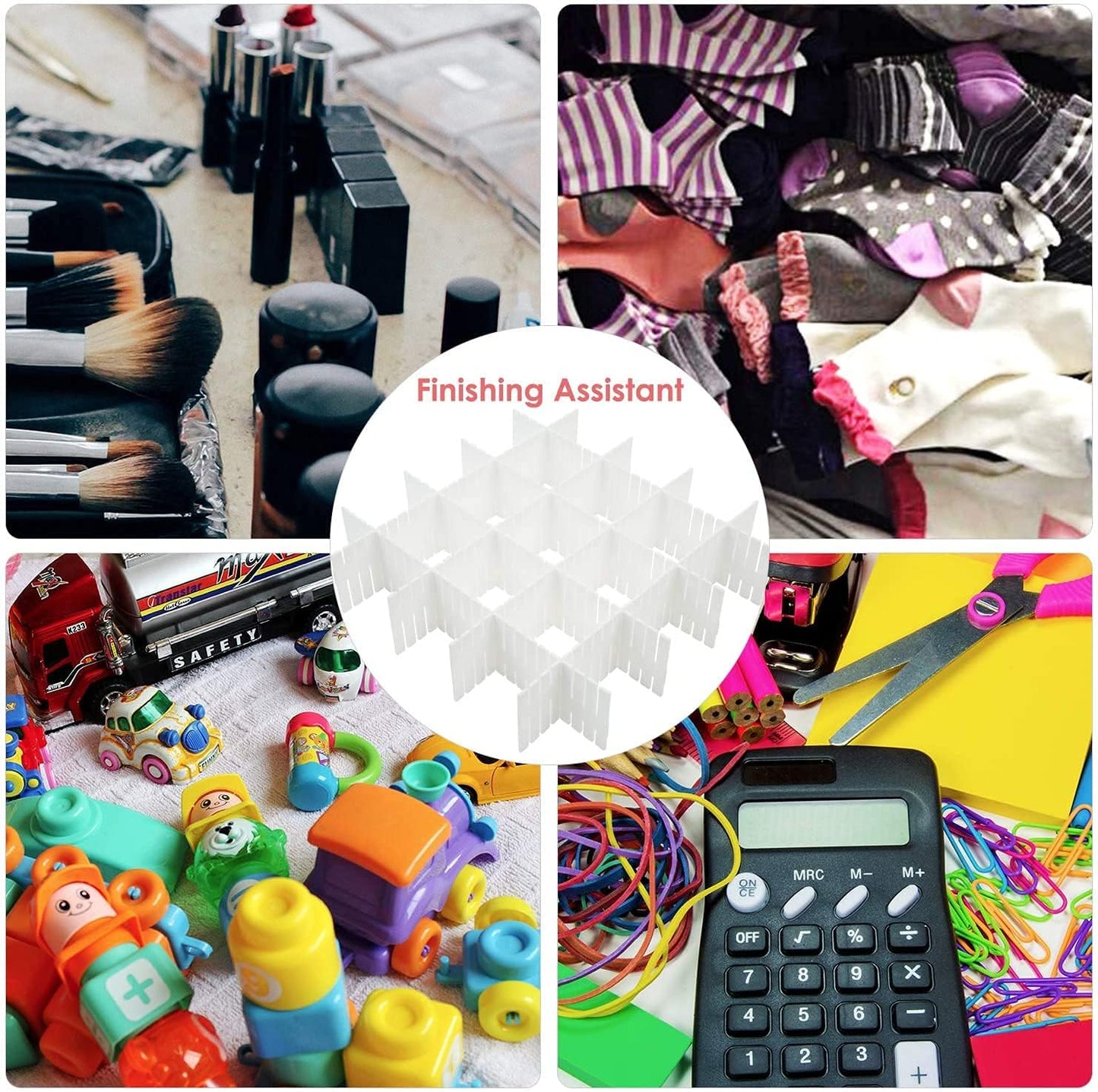 40Pcs Drawer Dividers, Adjustable Drawer Organizer for Socks, Underwear, Makeup, Can Help Tidy Kitchen, Bedroom, Dresser Green