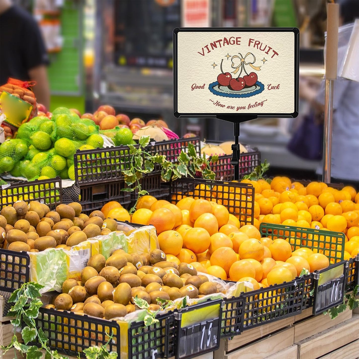 Sign Holder Stand 8.5 x 11,Sign Stand for Display,Adjustable Sign Holders For Table Top,Table Sign Holders,Suitable for indoor use (Black-10pcs)