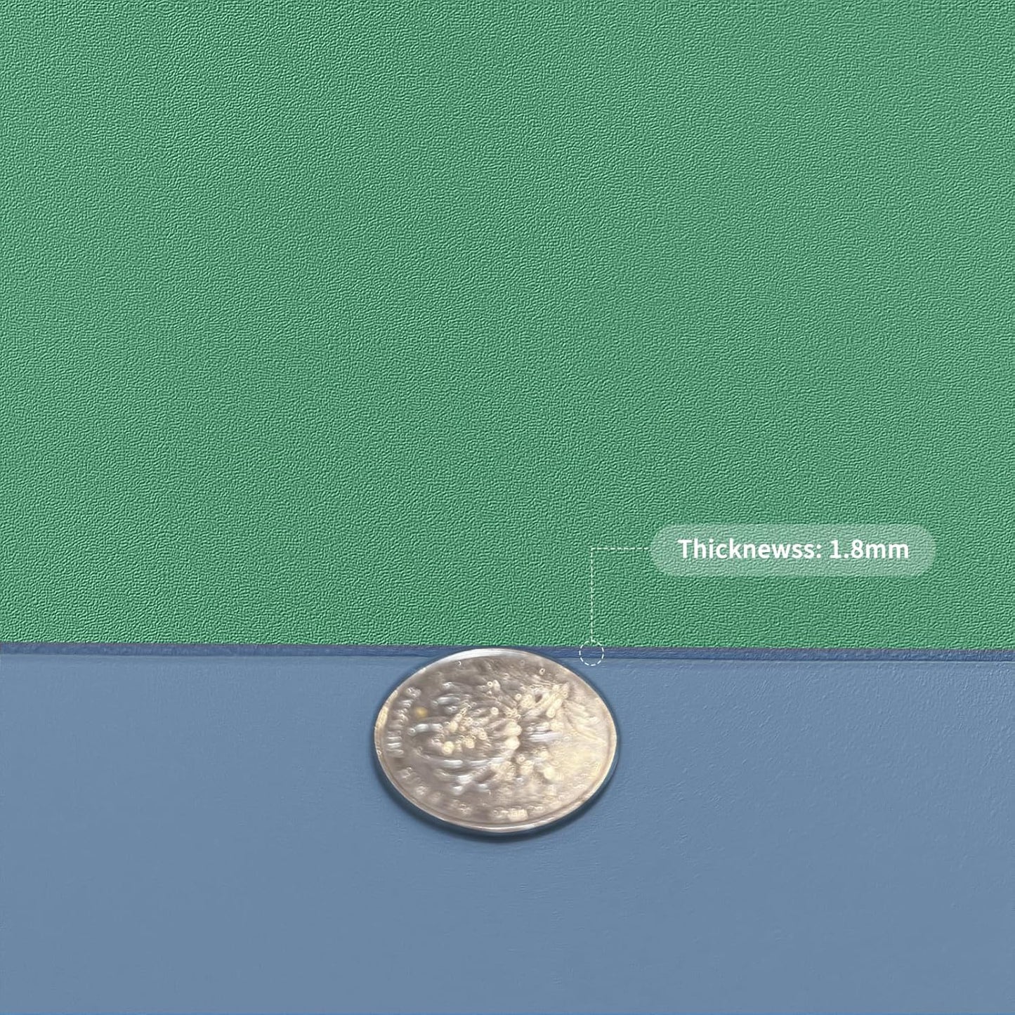 Leather Table Cover,1.8mm Thick,24x60 Inch Desk Cover,Large Desk Mat,Table Protector,Table Cover Protector,Desk Protector,Table Pad,(Grayish Blue+Dark Green,24x60)