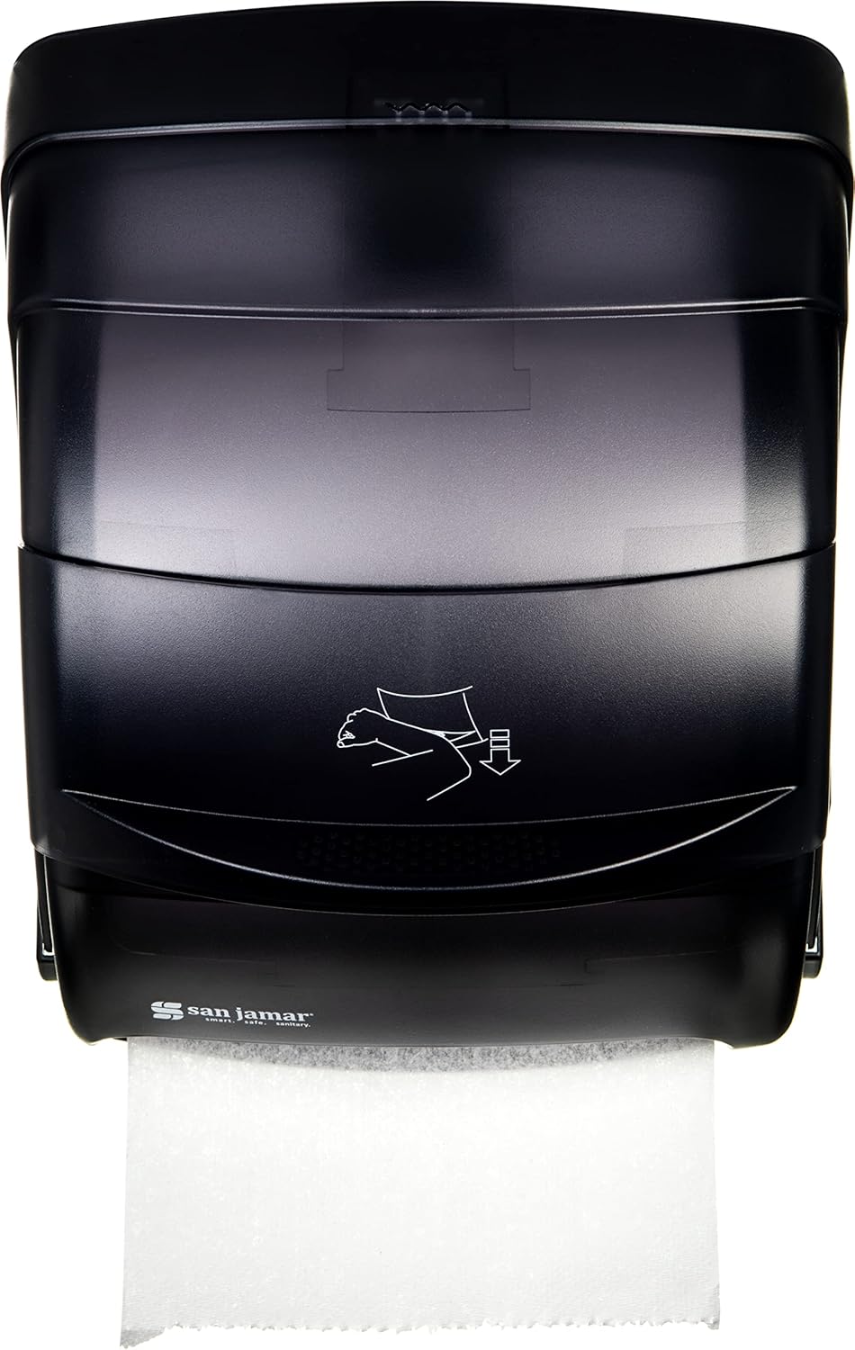 San Jamar T850TBK Black Pearl Integra Plastic Lever Roll Towel Dispenser