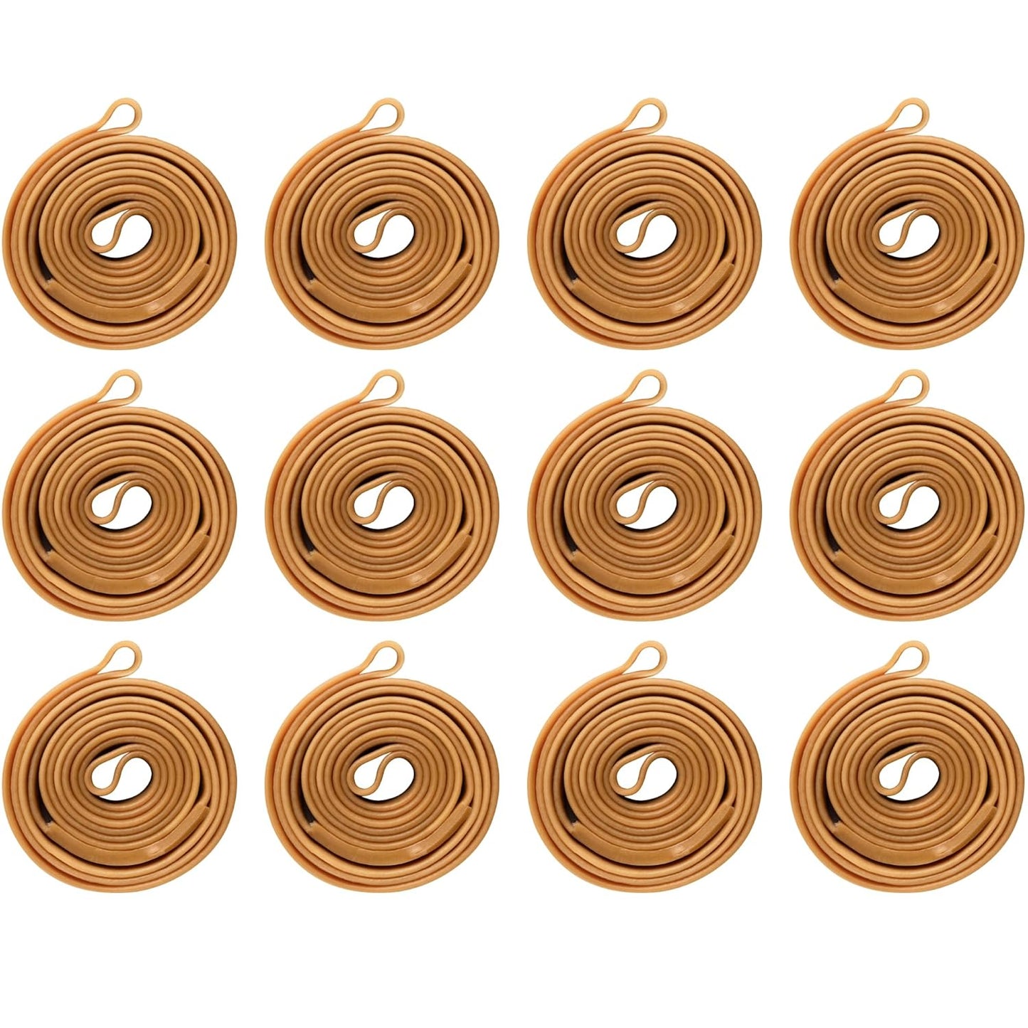 IDL Packaging 56" Strong, Elastic & Flexible Rubber Bands, Pack of 12, Beige - 2X Elasticity, 80% Natural Rubber - Extra Strong Mover Bands for Furniture, Boxes, Moving Blankets