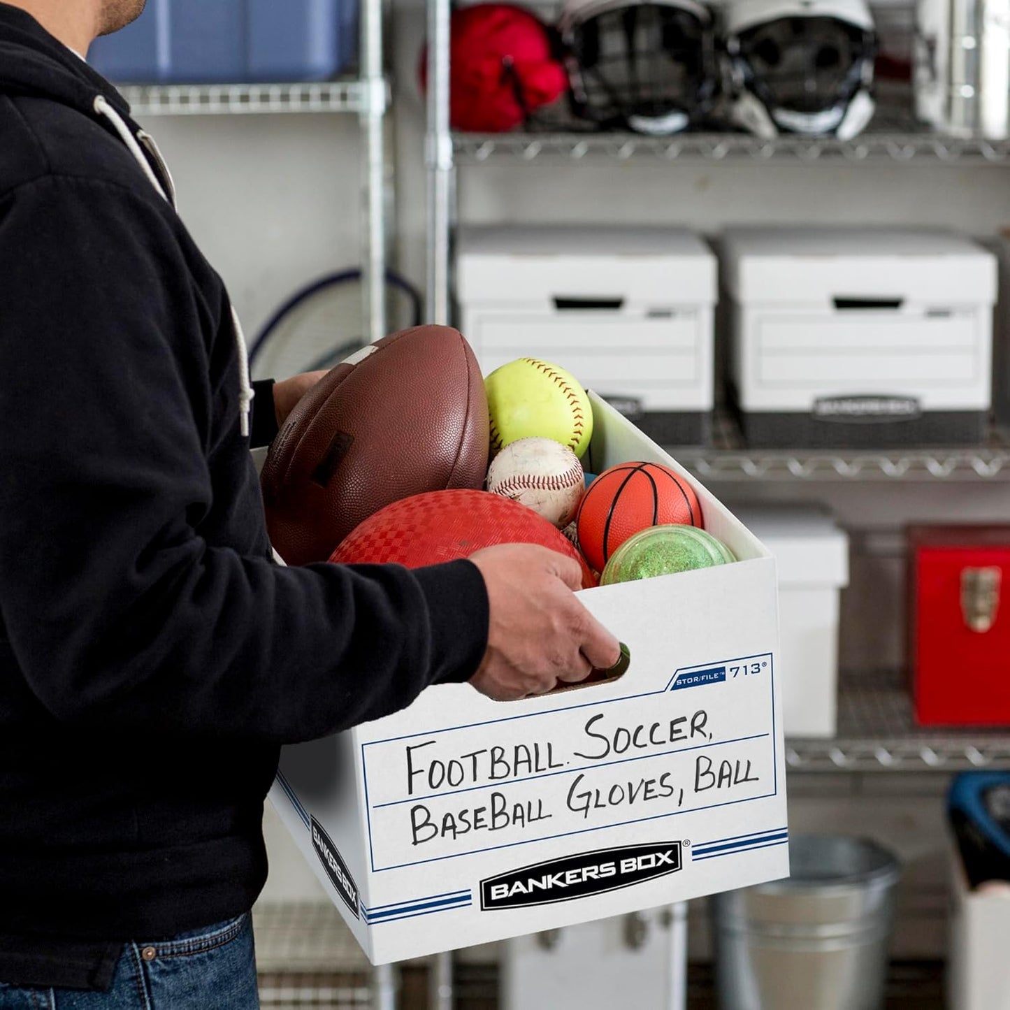 Bankers Box 12 Pack Standard Duty File Storage Boxes, Standard Assembly, Removable Lid, Letter/Legal (0071301)