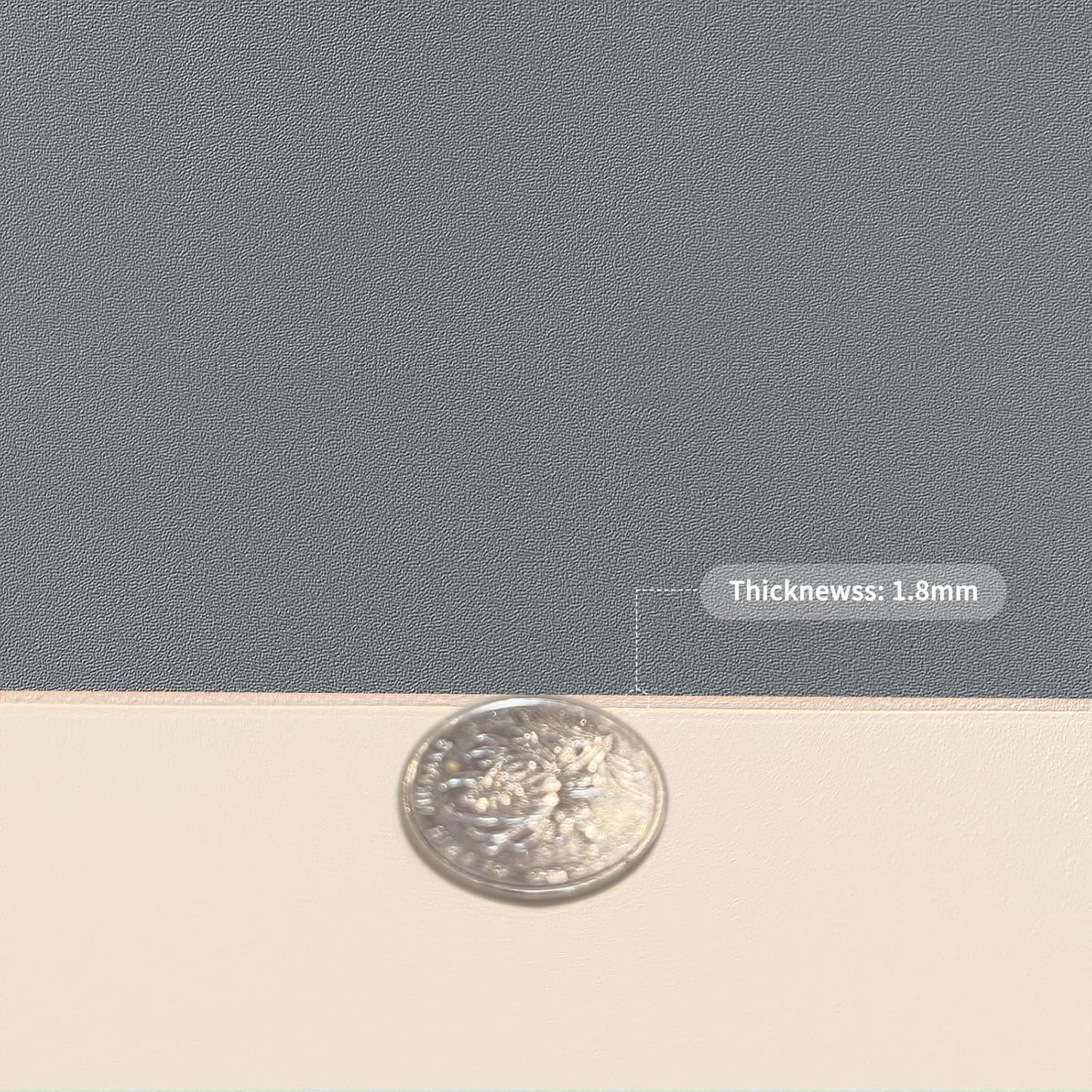 Leather Table Cover,1.8mm Thick,30x48 Inch Desk Cover,Large Desk Mat,Table Protector,Table Cover Protector,Kitchen Table Cover,Dining Table Mat,(Off White+Light Gray,30x48)