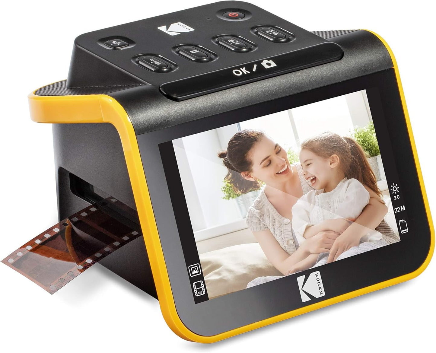 KODAK Slide N SCAN Film & Slide Scanner Digitizer with 5” LCD Screen, Quickly Convert Negatives & Slides to Digital 22MP JPEG Photos, Compatible with 135, 126 and 110 Film & Slides