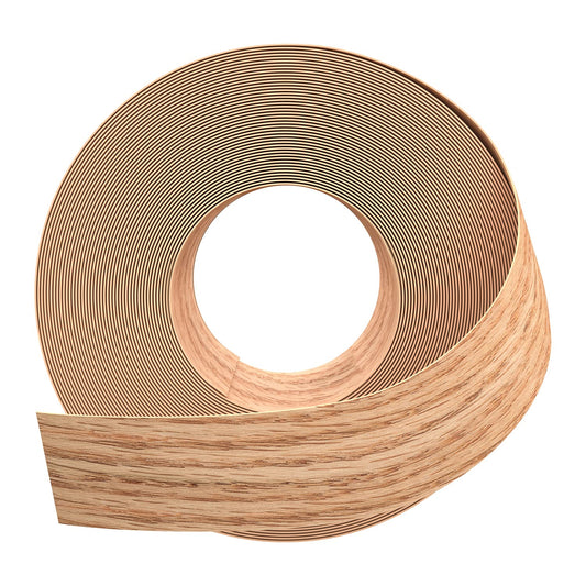 GSCIT Club Red Oak Edge Banding, 2 inch x 250ft roll of Veneer Plywood Edge Banding Preglued Flexible, Wood Tape Banding for Cabinet Repair