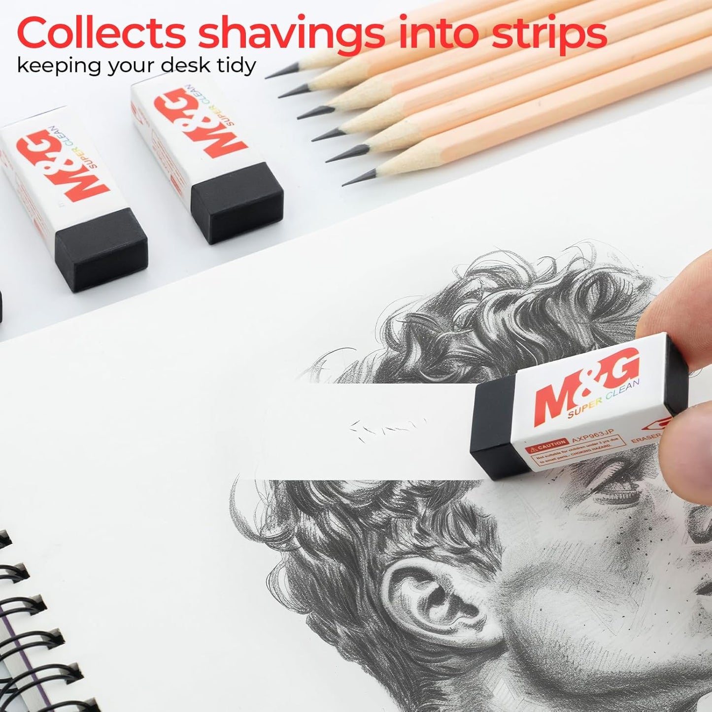 M&G Pencil Eraser for Kids, 30 Pack, Black Erasers Bulk, Erasers for Artists, Drawing Erasers for Sketching, Small Pencil Erasers, Art Erasers for Drawing, School Erasers Office Supplies