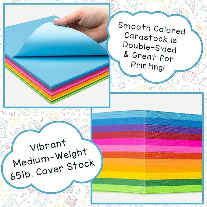 Hygloss Light Green Bright Colored Cardstock - 8.5x11-Inch, 90 Sheets, 65 lb/ 176 gsm, Fade-Resistant, Acid-Free Color Card Stock Paper