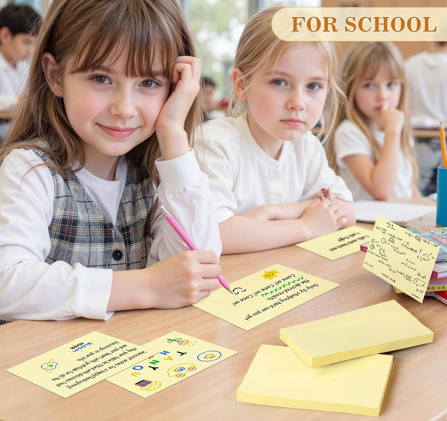 (16 Pack) Large Sticky Notes 3x5 in Yellow, 1600 Pcs Self-Stick Pads, Clean Removal, 100 Sheets/Pad Super Adhesive Sticky Pads Recyclable for Notebook, Meeting, Office, Shool, Home