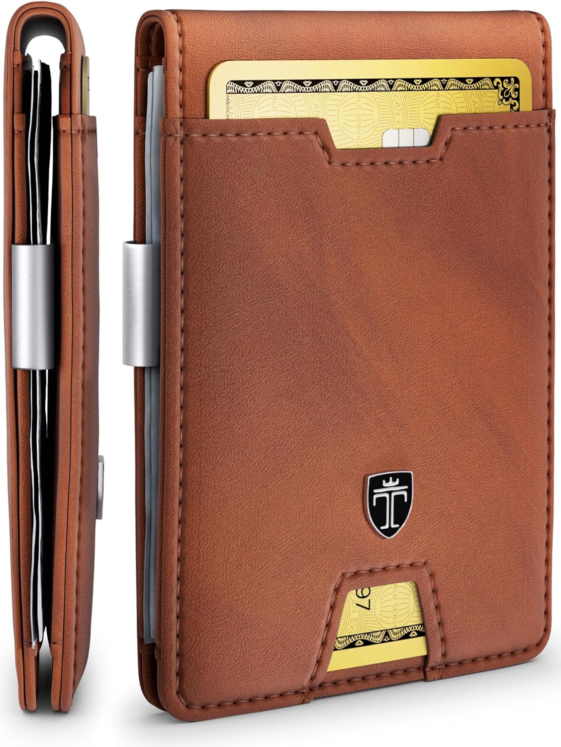 TRAVANDO Mens Wallet with Money Clip AUSTIN RFID Blocking Bifold Credit Card Holder for Men with Gift Box