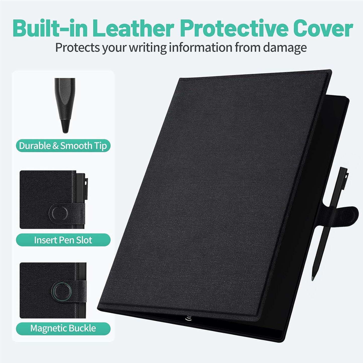 LCD Writing Tablet for Adults: 11.5 Inch with Leather Case Reusable Digital Notepad Portable Use for Office Study Teaching