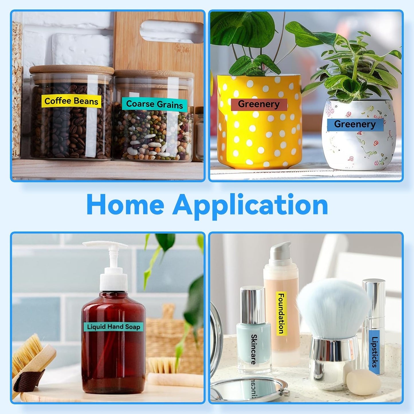 Compatible with Brother Label Maker Tape Refill Multi Color Tze TZ Tape 12mm 0.47" Laminated TZe 131 231 431 531 631 731 Replacement for Brother P-Touch PT-D210/D220/H110/D410 Label Makers, 6PK