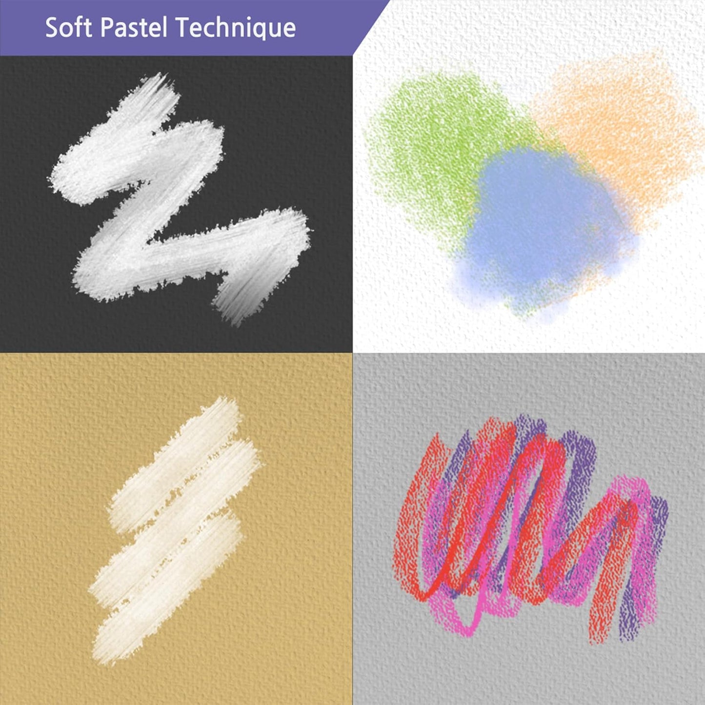 Long Soft Pastels Set - 24 Vibrant Colors, Acid-Free and Non-Toxic, Ideal for Drawing, Blending, and Shading, Perfect for Artists, Students, Beginners and Creative Projects