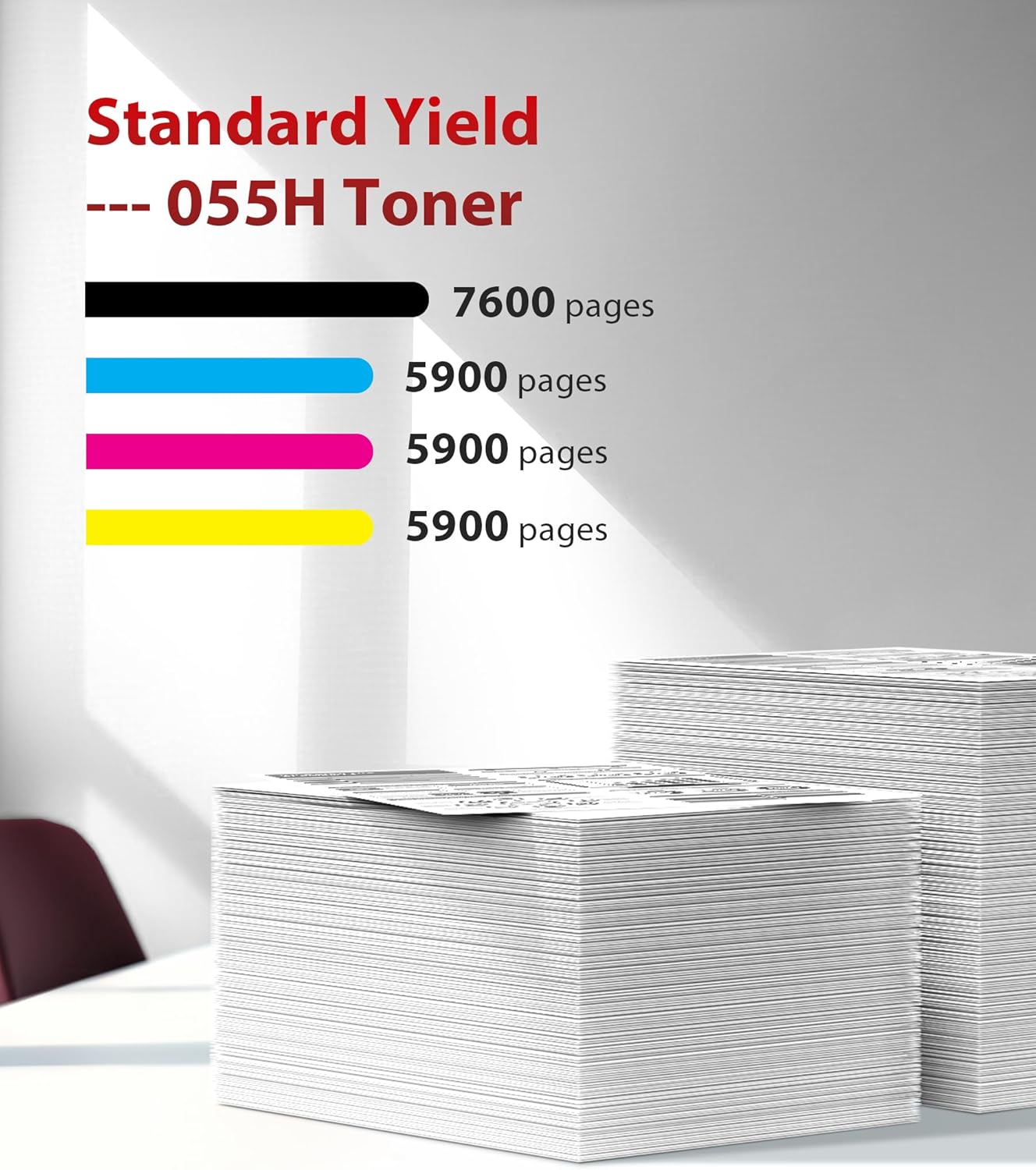 High Yield|055 Toner Cartridge Set MF743Cdw| Replacement for Canon 055 toner cartridge set Compatible with Canon Color ImageCLASS MF741Cdw MF743Cdw toner cartridges MF745Cdw MF746Cdw LBP664Cdw Printer