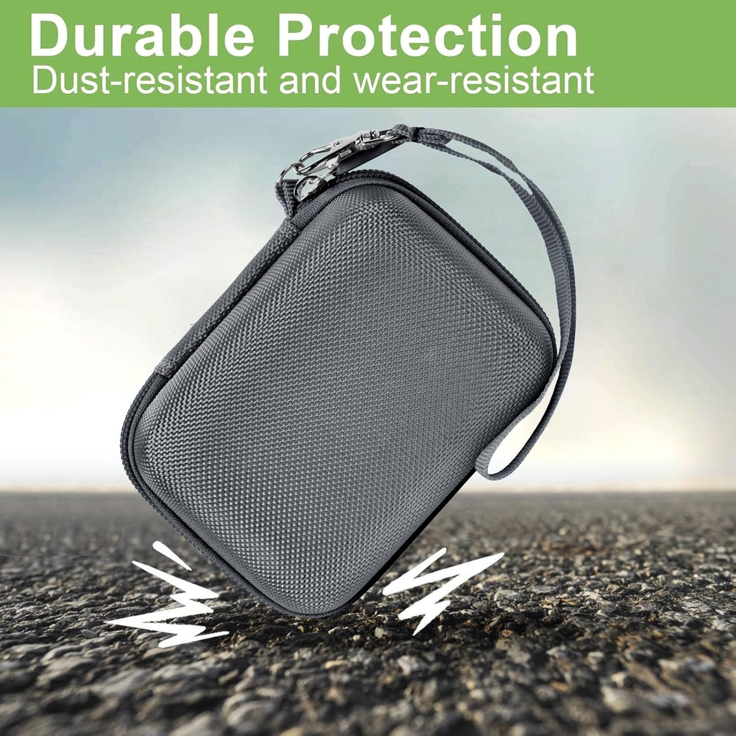 Digital Camera Case Compatible with VAHOIALD FHD 1080P/ for CAMKORY Digital Point and Shoot/for KODAK PIXPRO FZ45-BK 16MP Vlogging/for IWEUKJLO/for Nsoela, Holder for SD Card More- Grey (Box Only)