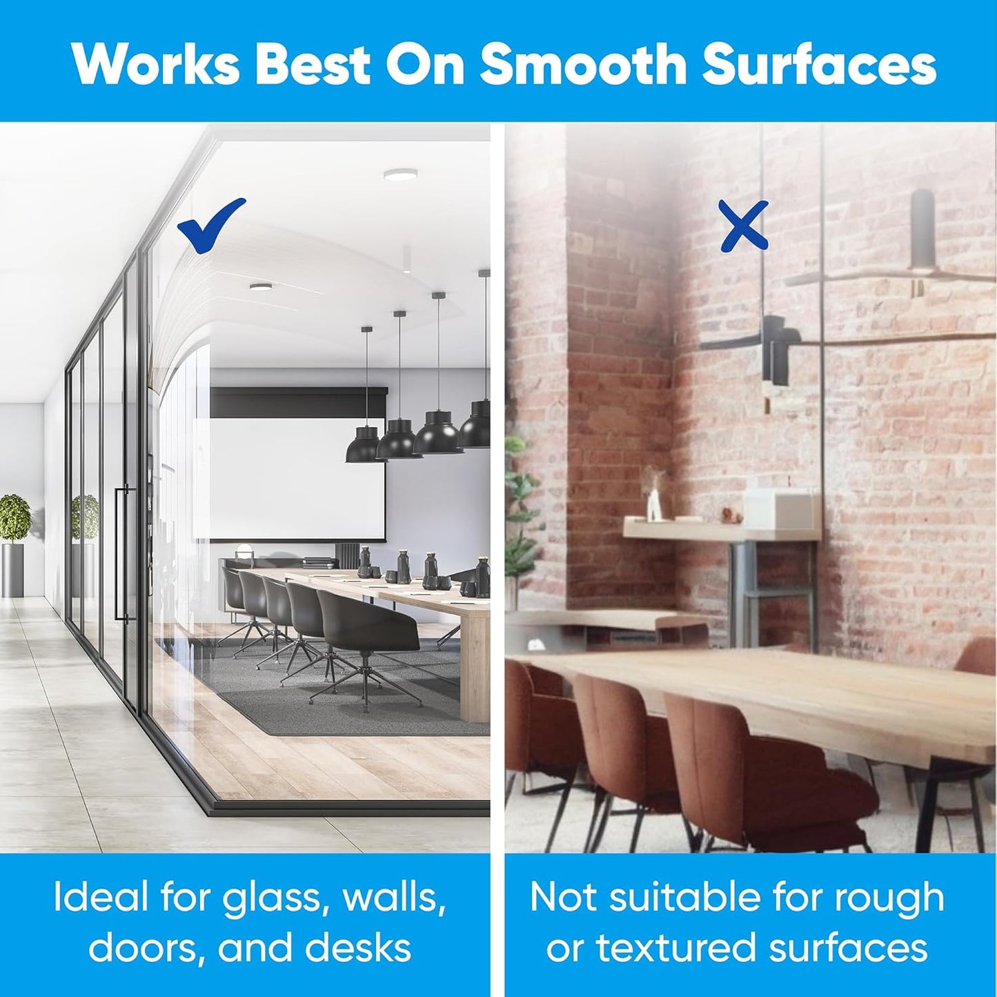 Whiteboard Sticker for Wall, 132" x 36" (11x3 FT) Peel and Stick Dry Erase White Board Roll, Stain-Proof Self-Adhesive Whiteboard Paper for Home, Office, Classroom