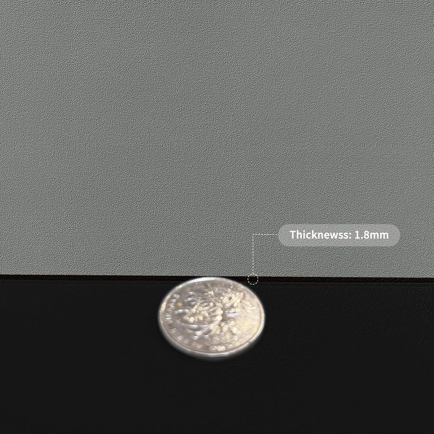 Leather Desk Mat,1.8mm Thick,12x66 Inch Desk Cover,Desk Protector Mat,Dresser Cover Top,Desktop Cover,Dresser Cover Top For Bedroom,Table Protector Mat,Black Table Protector(Black+Gray,12×66)