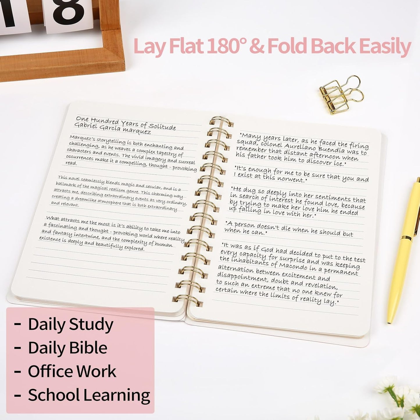 Lined Spiral Notebook College Ruled A5 Journal Book for Note Taking, 160 Pages Writing Journal for Office and Home School Supplies 5.75x8.125 inch (0LightGrey)