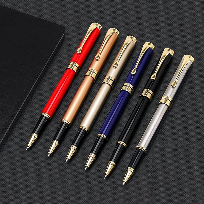 YIVONKA Luxury Ballpoint Pens Best Ball Pen Gift Set for Men & Women Professional Executive Office Nice BallPens Classy Gift Box Ballpoint Black Refill Line width 0.5mm (2 blue)