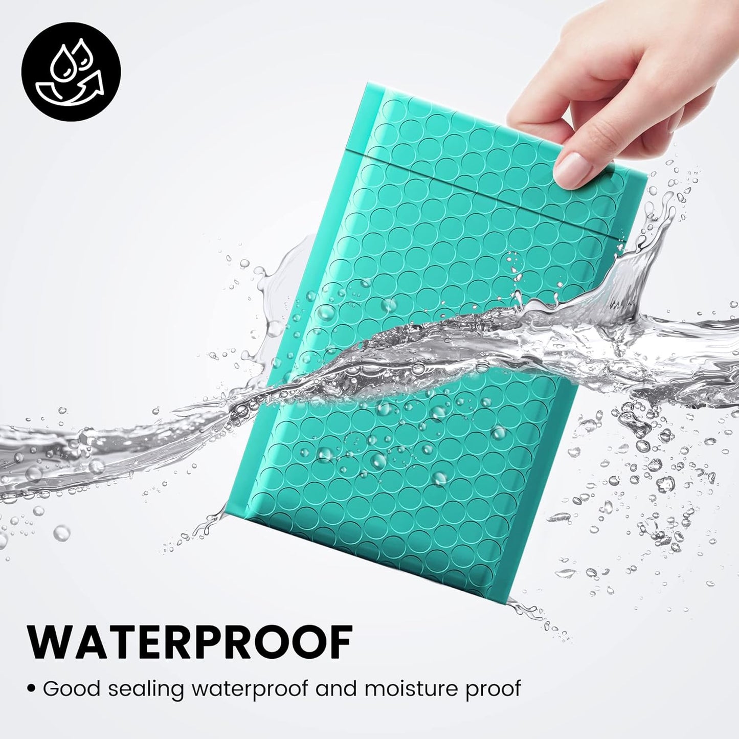 Fuxury Teal Bubble Mailers 4x8" 800 Pack, Waterproof Padded Envelopes Self Seal Bubble Envelopes, Padded Mailers for Small Business, Envelope Mailers Usable Size 4x7"
