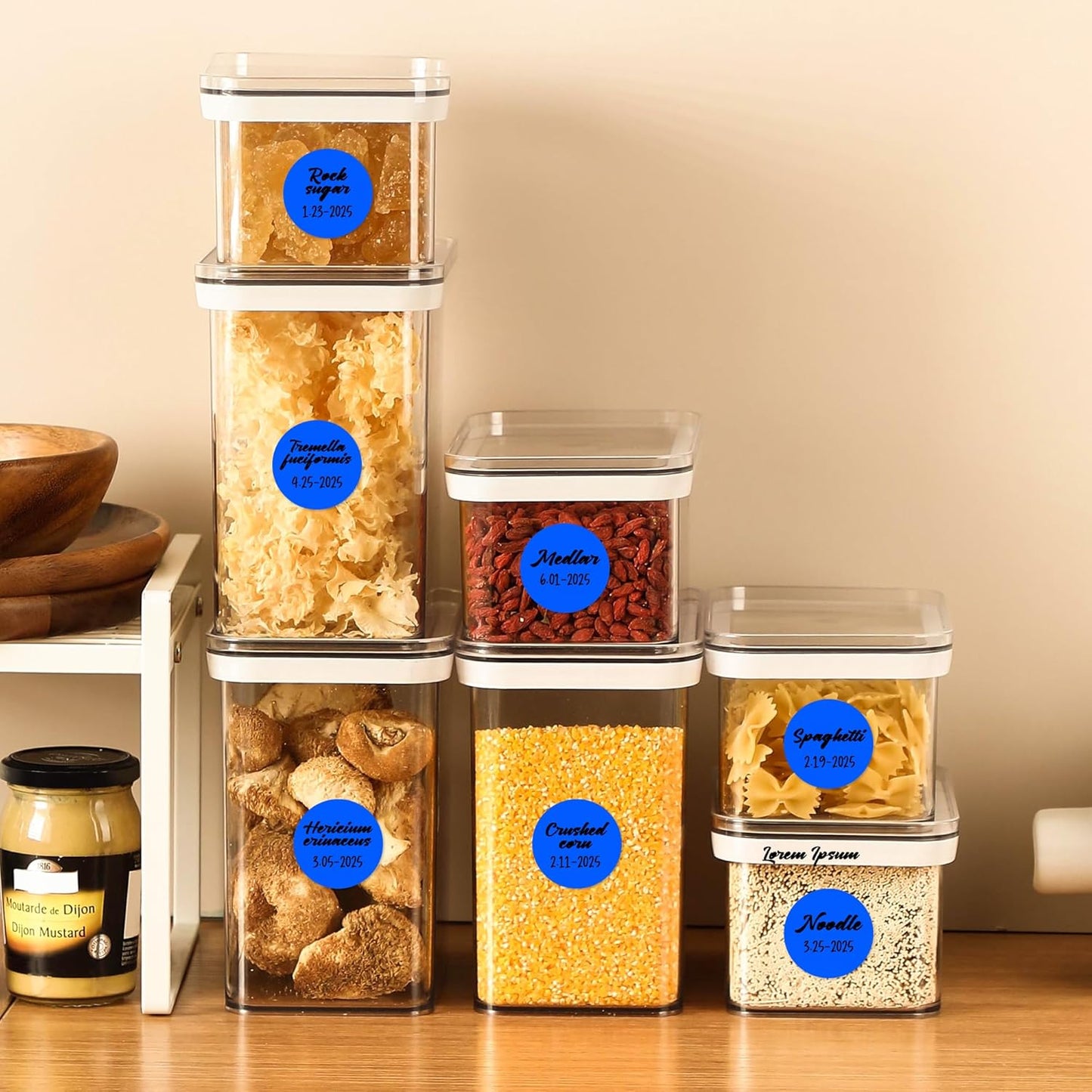 PARLAIM 1 inch Round Blue Dot Sticker,720PCS Permanent Adhesive Color Code Circle Sticker Labels for Office Classroom Garage Sale