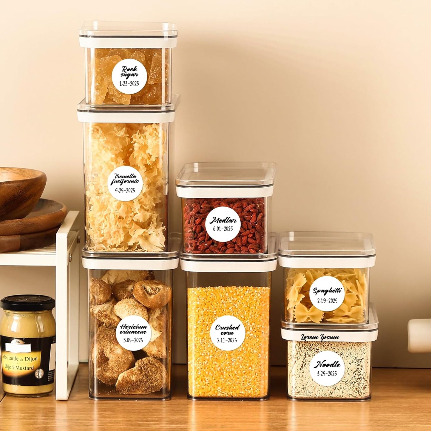 PARLAIM 1 inch Round White Dot Sticker,720PCS Permanent Adhesive Color Code Circle Sticker Labels for Office Classroom Garage Sale