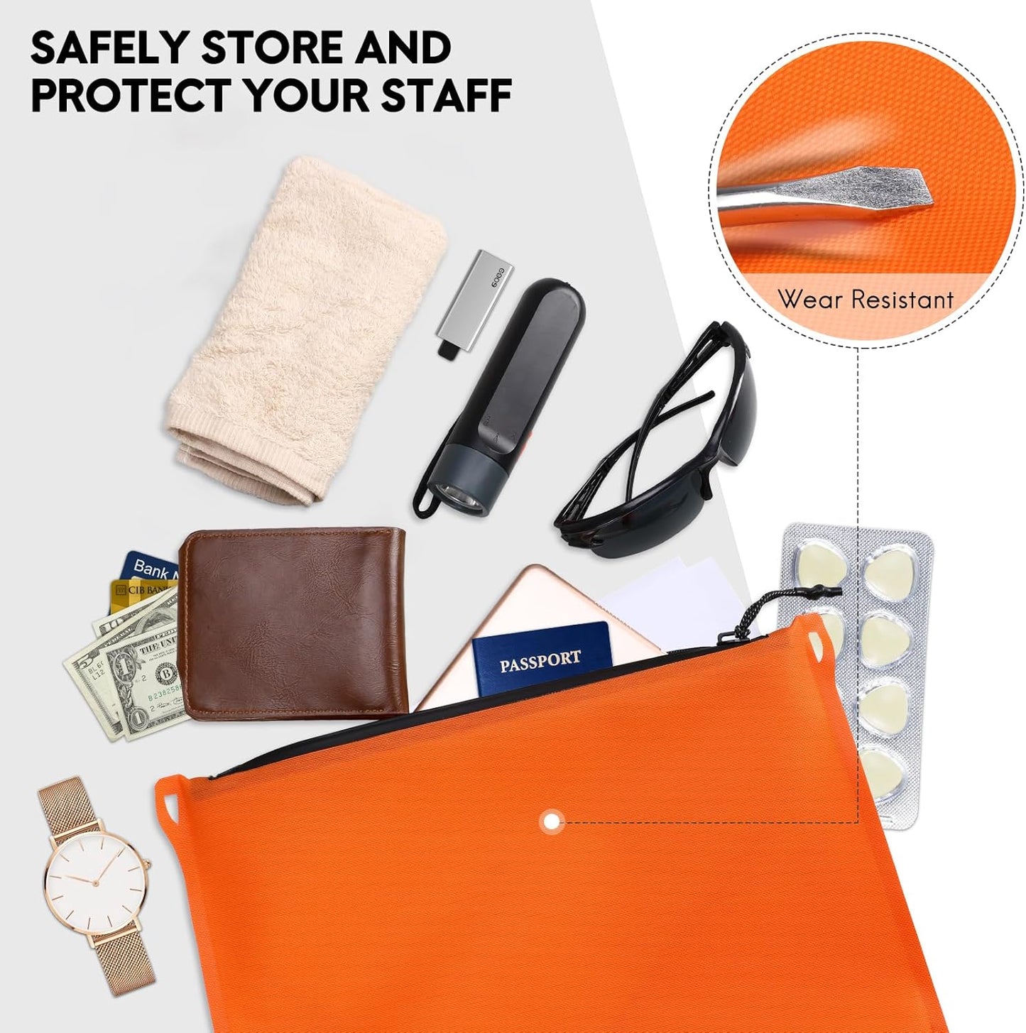 Haimont Waterproof Pouch, Small Waterproof Dry Bag with Upgrade Zipper for Travel Boating Kayaking Hiking Document Organizer