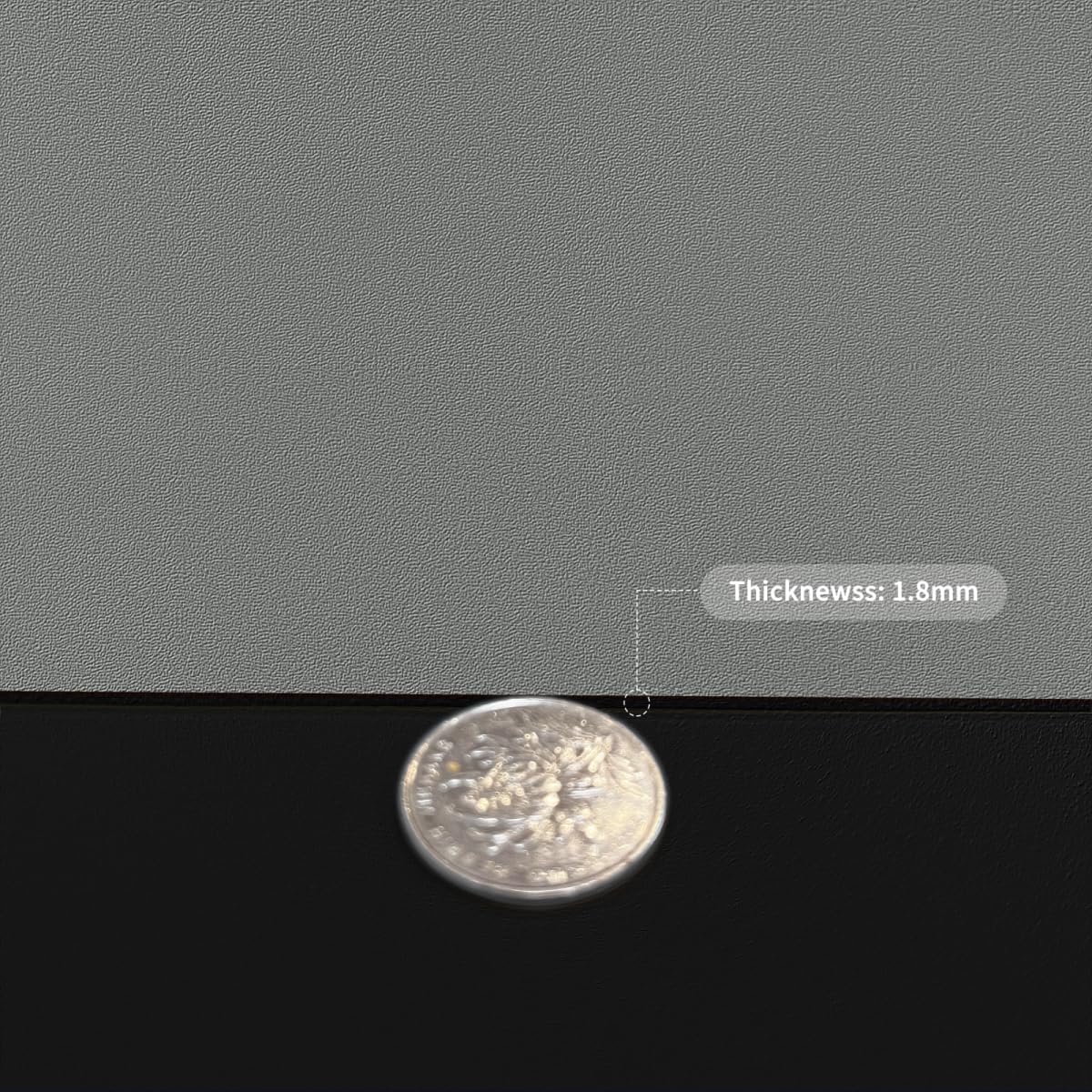 Leather Table Pad,1.8mm Thick,40x90 Inch,Dining Table Pad,Table Pads for Dining Room Table Rectangular,Table Protectors for Rectangle Tables,Dining Table Cover(Black+Gray,40x90)