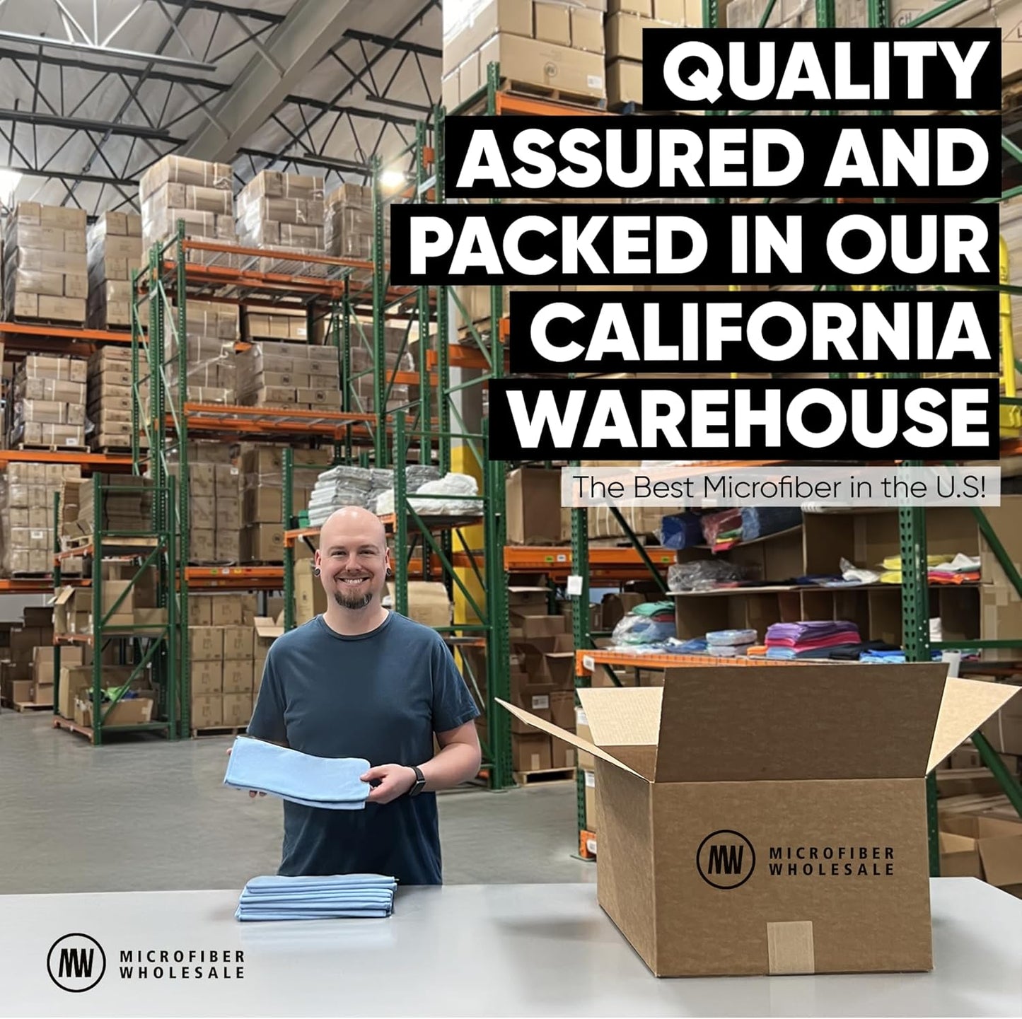 12" x 12" MW Pro Multi-Surface Microfiber Cleaning Cloths | Dark Blue - 12 Pack | Premium Microfiber Towels for Cleaning Glass, Kitchens, Bathrooms, Automotive, Supplies & Products