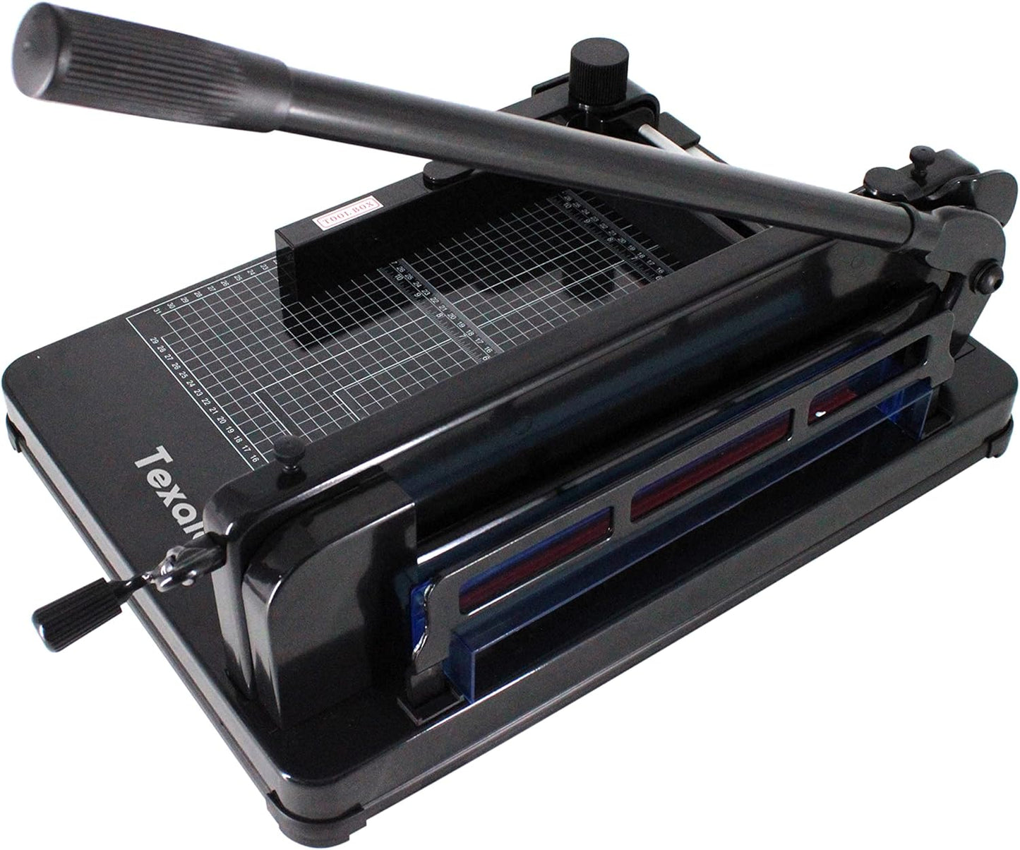 Heavy Duty Guillotine Paper Cutter - 400 Sheets Capacity, A4 12" Stack Paper Trimmer, Steel Base, Black