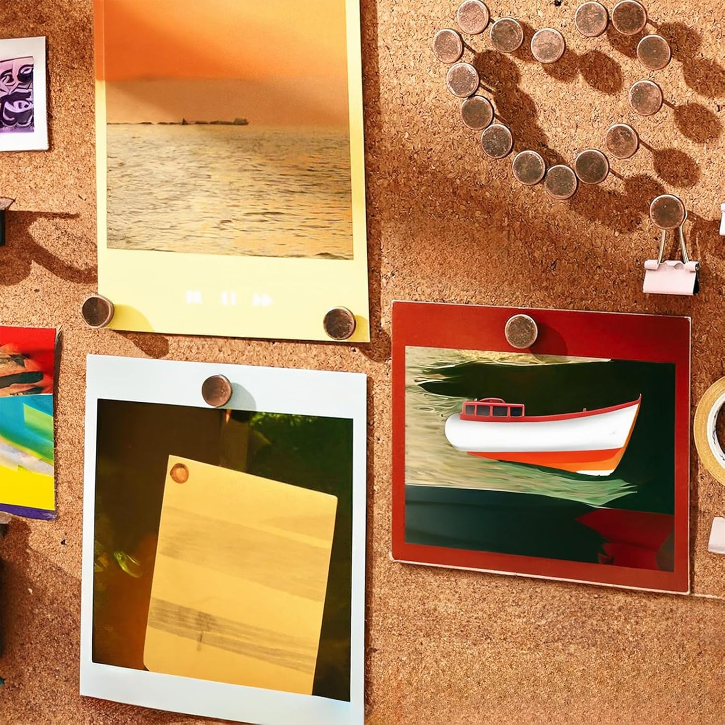 Brozen Thumb Tacks, Multipurpose Upholstery Nails, Decorative Nail Heads, and Wall Tacks for Secure Fixing & DIY Projects, 100Pcs