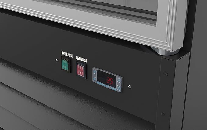 KoolMore MDR-1GD-23C Commercial Glass 1 Door Display Refrigerator Merchandiser - Upright Beverage Cooler with LED Lighting - 23 Cu. Ft., Black