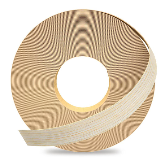 GSCIT Club Oak Edge Banding, 7/8 inch x 50ft roll of Veneer Edge Banding Preglued Flexible, Real Wood Tape Banding